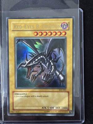 Red-Eyes B. Dragon SDJ-001 Ultra Rare Unlimited Light Play+ Yugioh-image