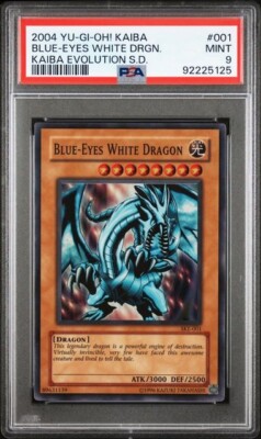 PSA 9 Yu-Gi-Oh! 2004 SKE-001 Blue-Eyes White Dragon Unli Super Rare Yugioh [PSA]-image