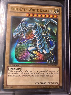 Blue-Eyes White Dragon - SDBE-EN001 (NM/LP) - 1st Edition Yugioh-image