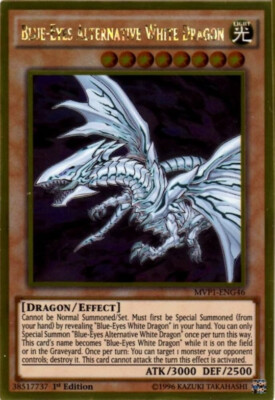YUGIOH Blue-Eyes Alternative White Dragon MVP1-ENG46 Gold 1st ED NM-image