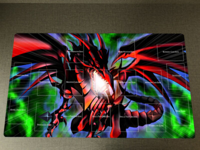 WVICM Table Playmat Red Eyes Black Dragon TCG CCG Pad Trading Card Game Mat-image