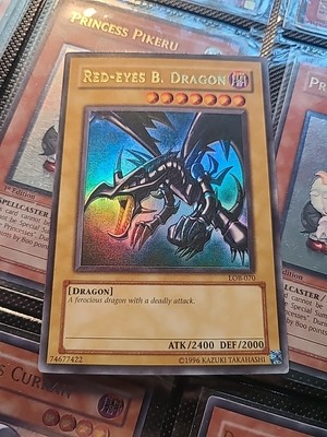 Red Eyes Black Dragon LOB-E056 Ultra Rare  HOLO SHIFT ERROR-image