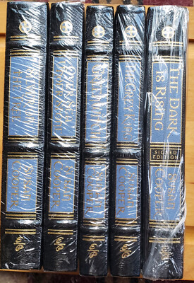 SIGNED: Easton Press: THE DARK IS RISING by Susan Cooper 5-Vol Leatherbound  Set-image