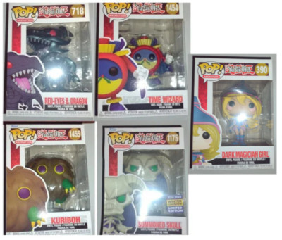 Yugioh Funko Pop Red Eyes Dragon Dark Magician Kuriboh Time Wizard Summoned Skul-image