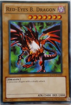 YUGIOH Red-Eyes B. Dragon SDDC-EN005 Unlimited Ed Common NM 1x-image