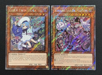 2025 YUGIOH RA04 PLATINUM SECRET RARE LIVE TWIN LIL LA & VANQUISH SOUL NM SET-image