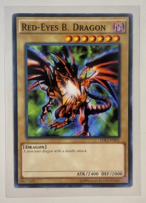 Yugioh Red Eyes B Dragon Legendary Decks 2 Unlimited Ed Common TCG Card MP LDK2-image