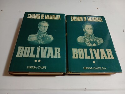 de Madariaga, BOLIVAR, 2 vol set, Spanish language 1984. VC.-image