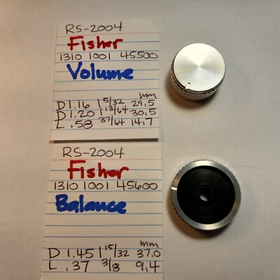 📈 FISHER 💥1310100145500 VOLUME 1310100145600 BAL KNOB💥RS-2004 STEREO RECEIVER-image