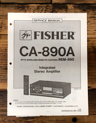 Fisher CA-890A Amplifier  Service Manual *Original*-image