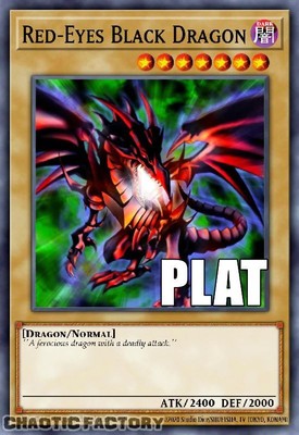 YUGIOH RA04-EN109 Red-Eyes Black Dragon SD1 ART Platinum Secret Rare 1st Edition-image