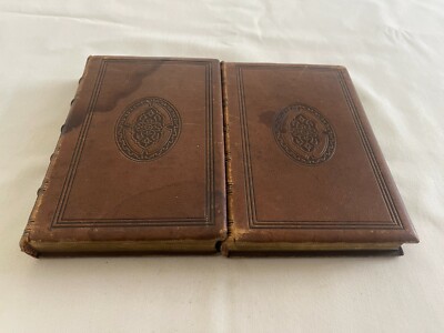 1856 2 Volume Set POEMS OF WILLIAM CULLEN BRYANT First Edition LEATHER BEAUTIFUL-image