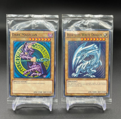 Yu-Gi-Oh WCS 2015 BLUE-EYES WHITE DRAGON DARK MAGICIAN set of 2 Millennium Rare-image