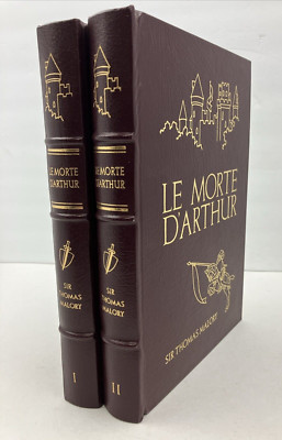 Le Morte D'Arthur, Sir Thomas Malory, Leather, Classic, EASTON PRESS, 2 Volumes-image