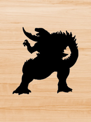 Decal Vinyl Car Truck Sticker - Godzilla Kajui Silhouette3 You Pick Size & Color-image