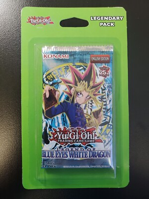 2020 KONAMI Yu-Gi-Oh! - BLUE EYES WHITE DRAGON, Blister Pack Sealed Legendary 9c-image