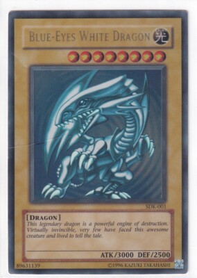YUGIOH! BLUE-EYES WHITE DRAGON - ULTRA RARE - UNLIMITED - SDK-001 - LP-image