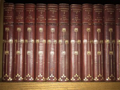 LEATHER Set;Works Of Ainsworth! Peer Of Dickens Complete In 20 Gorgeous Antiquar-image