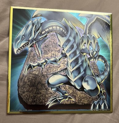 Yu-Gi-Oh Metallic Shikishi Pencil Board Japan Blue-Eyes White Dragon-image