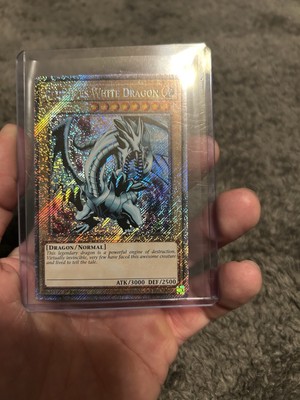 Yu-Gi-Oh Blue-Eyes White Dragon 1st Edition Platinum Secret Rare Card RA03-EN079-image