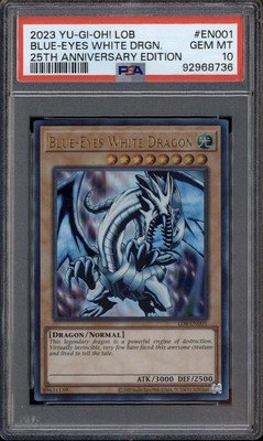 2023 Yu-Gi-Oh! 25th Anniversary Edition #EN001 Blue-Eyes White Drgn. PSA 10-image