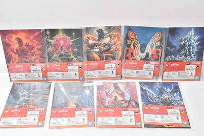 GODZILLA MINUS ONE Illustration board & logo sticker 9 types complete set BANDAI-image