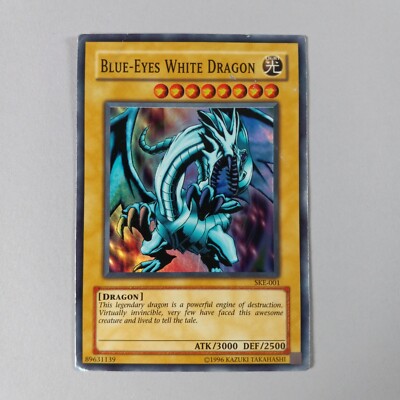 YuGiOh Blue-Eyes White Dragon SKE-001 Super Rare -image