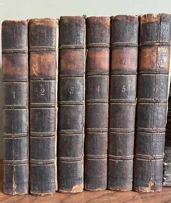 Plutarch's Lives Antique 6 Volume Set 1770 Alexander Hendras Sutherland-image