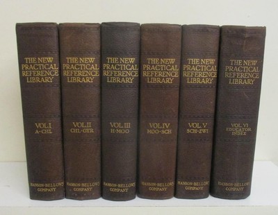 Complete 6 Volume Set: The New Practical Reference Library (1912; 3/4 Leather)-image
