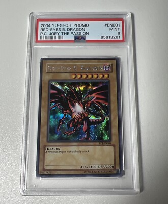 Red-Eyes Black Dragon PCJ-EN001 YuGiOh #EN001 Power of Chaos Joey PSA 9 MINT-image