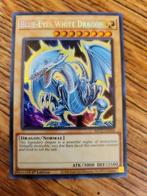 Blue-Eyes White Dragon 1st Edition - Holo Foil Secret Rare Yugioh Card ALT ART-image