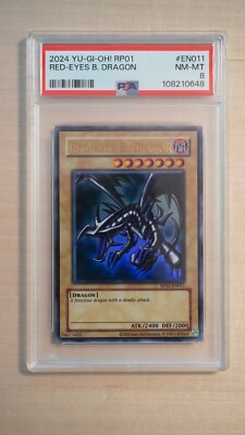 2024 Yu-Gi-Oh! Red-Eyes B. Dragon, RP01-EN011, Retro Pack, PSA 8-image