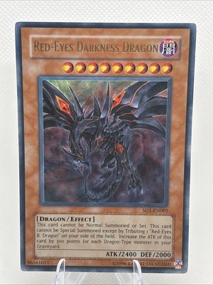 Yu-Gi-Oh! Red-Eyes Darkness Dragon - SD1-EN001 Ultra Rare LP-image