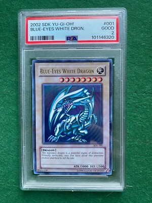 PSA 2 Faded Blue Eyes White Dragon SDK-001 Starter Deck Kaiba YuGiOh-image