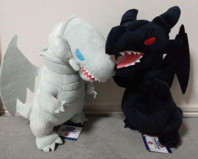 Yu-Gi-Oh Blue-Eyes White Red-Eyes Black Dragon Big Plush Doll Set Height 10.2 in-image