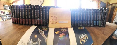 1987 Encyclopedia Britannica Set Heirloom Leather Binding Original Order Form-image
