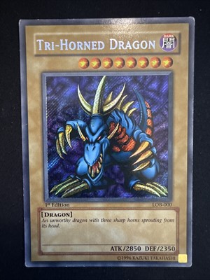 Tri-Horned Dragon LOB-000 The Legend of Blue Eyes White Dragon 1st Edition LP-image