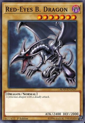 * RED EYES BLACK DRAGON * Yu-gi-oh Card Image, Multiple sized Poster / Prints-image