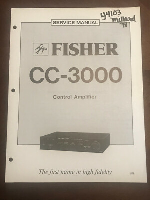 FISHER CC-3000 CONTROL AMPLIFIER ORIGINAL SERVICE REPAIR MANUAL -image