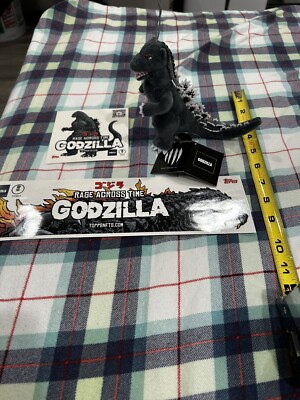 Toho Godzilla Lot Plush W Stickers Topps-image
