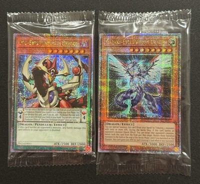 2023 YUGIOH MP23 DUELING HEROES 1ST ED QC SECRET RARE GALAXY & ODD EYES NM SET-image