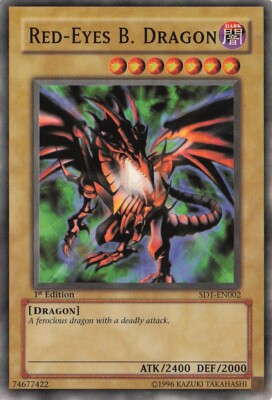 Yu-Gi-Oh! Red-Eyes B. Dragon SD1-EN002 Common 1st Edition LP-image
