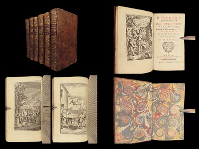 1754 Don Quixote Cervantes Saint-Martin French NEW ENDING Illustrated 6v SET-image