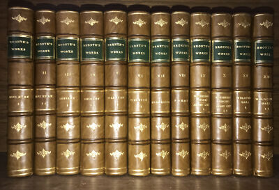 LEATHER Set; BRONTE’s Works! Complete. Printed In 1893! Rag Paper RARE Gift-image