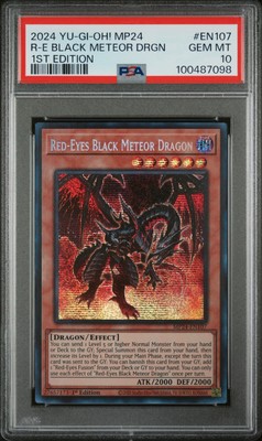 2024 YU-GI-OH! 1ST EDITION #EN107 RED-EYES BLACK METEOR DRAGON PSA 10-image