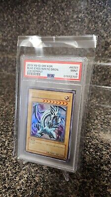 PSA 9 MINT Yu-Gi-Oh! Korean Blue Eyes White Dragon 2019 LOB-K001 -image