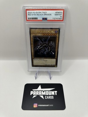 Yugioh Red-Eyes Black Dragon TN23-EN003 Quarter Century Rare PSA 10-image