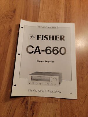 Fisher CA 660 Amplifier Service Manual repair-image