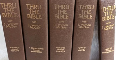 J. Vernon Mcgee THRU THE BIBLE 1 - 5 VOLUME SET Vtg Holy Bible 80s-image