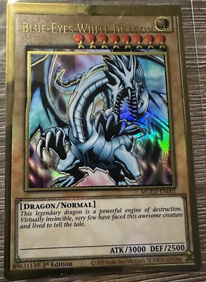MISPRINT Blue Eyes White Dragon 1st Ed MGED-EN001 SHIFT ERROR-image